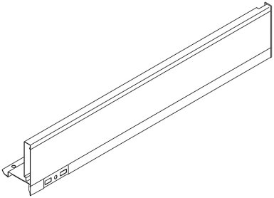 LEGRABOX царга, высота M (90,5 мм), НД=450 мм, правая, серый орион