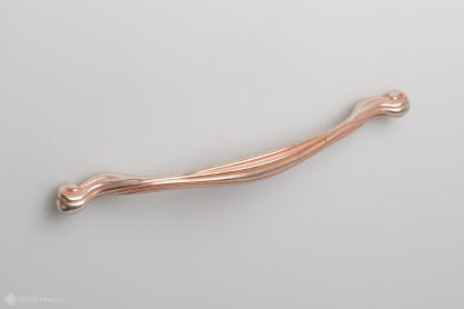 Barocca мебельная ручка-скоба, 160-192 мм, серебро с медной патиной