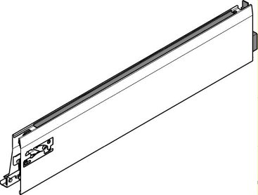 TANDEMBOX intivo, царга L 101/270мм, белая, прав.
