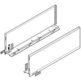 LEGRABOX царга, высота C (177,0 мм), НД=350 мм, левая/правая, LEGRABOX pure, белый шелк