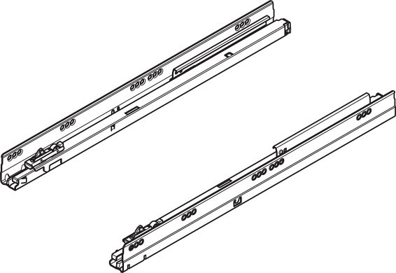 TANDEMBOX, направляющие с BLUMOTION, 50кг, 600мм, комплект