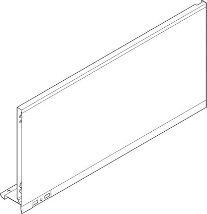 Царга LEGRABOX pure, высота F (241,0 мм), НД=270 мм, правая, гавана коричневый