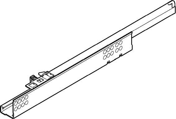 TANDEM с BLUMOTION для боковин 11-16 мм, частичного выдвижения, 30кг, 260мм, прав.