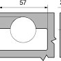 MODUL, накладная петля мебельная 170гр