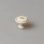 FB027 Мебельная ручка-кнопка, золото прованс со вставкой топленое молоко