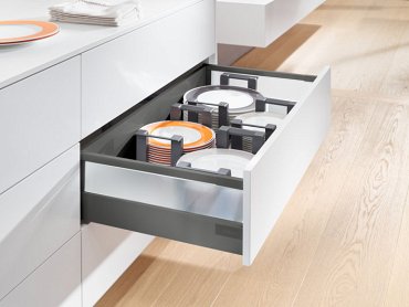 Ящик TANDEMBOX antaro TIP-ON BLUMOTION (высота D 224, глубина 400 мм, 10-30 кг), крепление саморез, серый орион