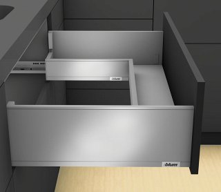 Ящик под мойку LEGRABOX pure TIP-ON BLUMOTION (высота C 177, глубина 500 мм, до 40 кг), терра-черный