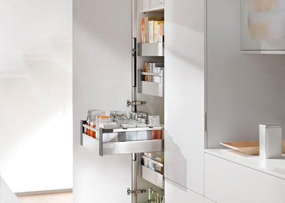 Внутренний ящик TANDEMBOX antaro с TIP-ON BLUMOTION (высота С 192, глубина 450 мм, вес ящика до 20 кг), нержавеющая сталь