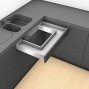Ящик под мойку LEGRABOX pure TIP-ON BLUMOTION (высота M 90,5, глубина 500 мм), для тонких фасадов, терра-черный
